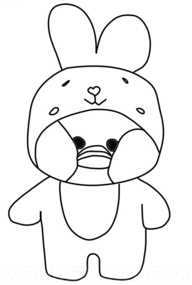 Lalafanfan duck coloring pages