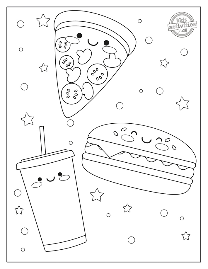 Best cute food coloring pages to print color kids activities blog