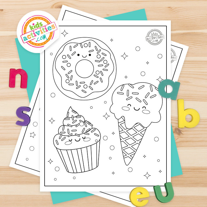 Best cute food coloring pages to print color kids activities blog