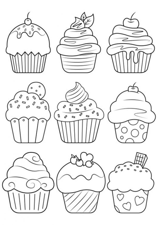 Free easy to print food coloring pages