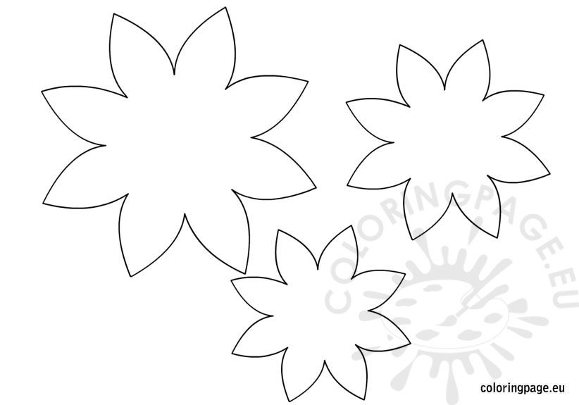 Flower template coloring page