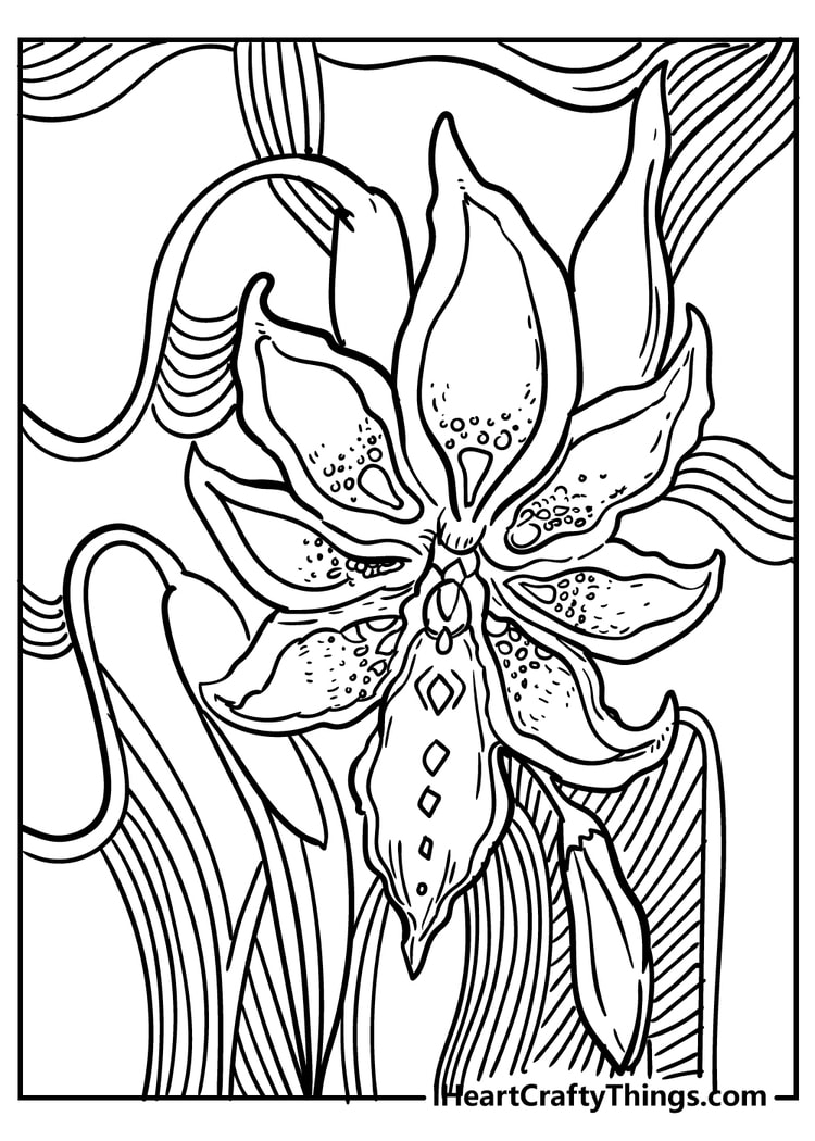 Flower coloring pages free printables