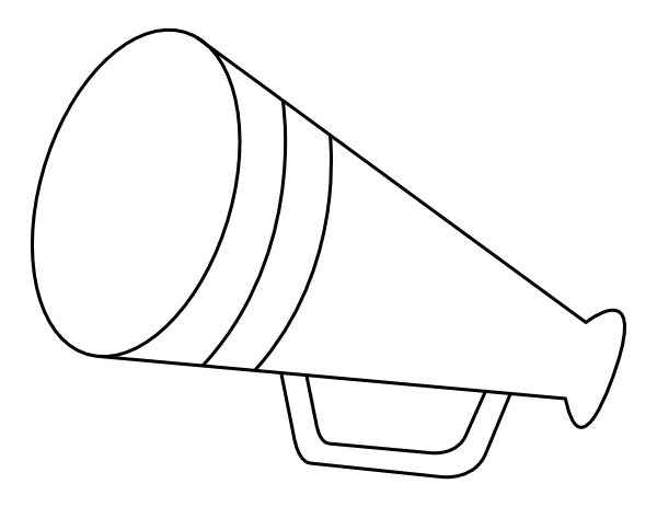 Printable megaphone coloring page