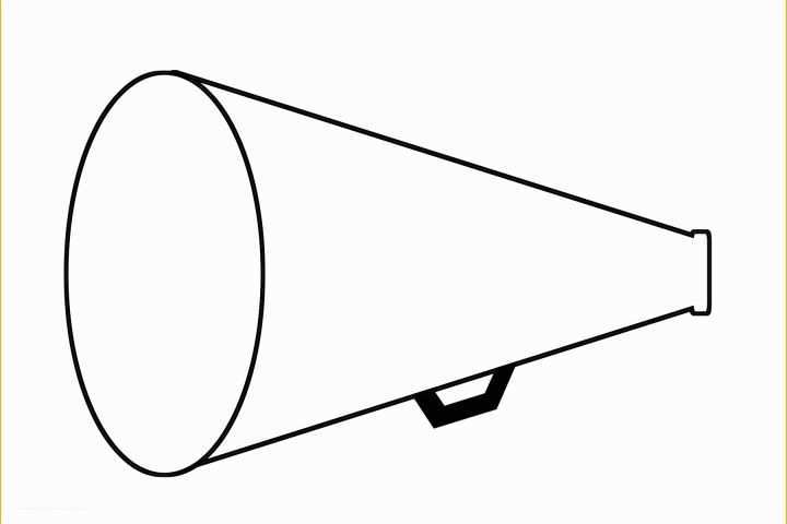 Free printable par megaphone template