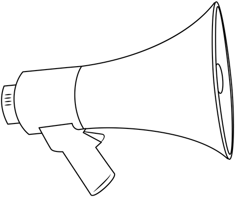 Megaphone coloring page free printable coloring pages