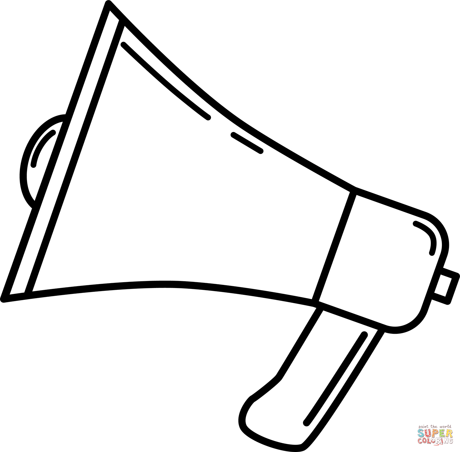 Megaphone coloring page free printable coloring pages