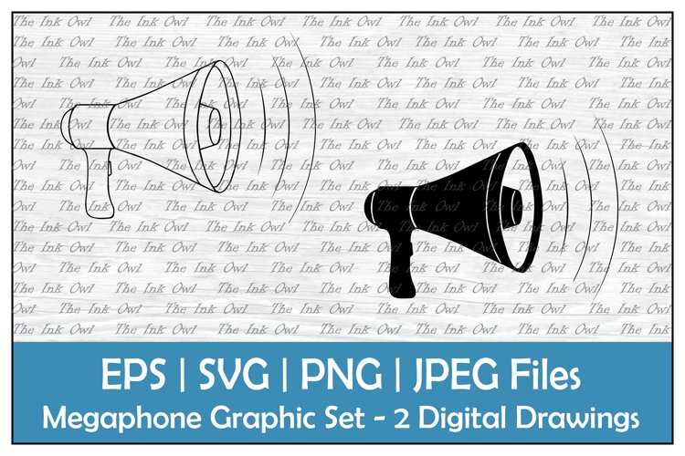 Megaphone speaker outline silhouette color clipart