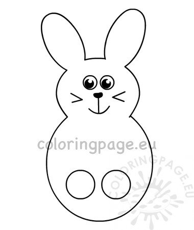 Bunny finger puppet template easter coloring page