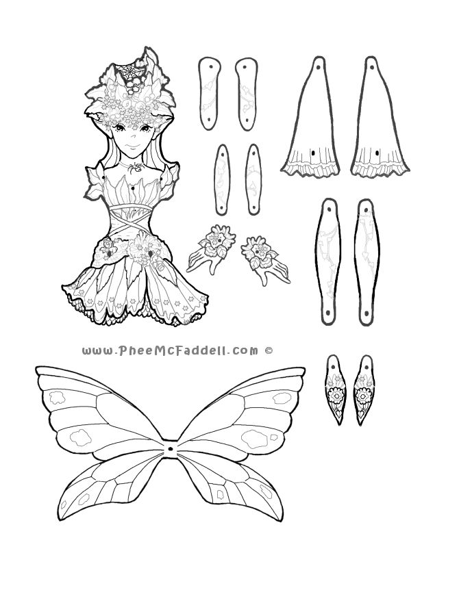 Cobweb puppet coloring page paper dolls vintage paper dolls coloring pages