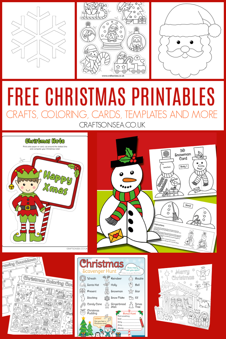 Free christmas printables crafts cards loring and more