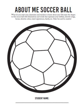 All about me soccer coloring sheet printable activity back to school