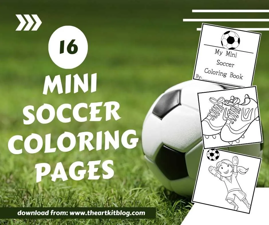 Mini soccer coloring pages â free printable â for national play outside day â the art kit