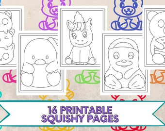 Printable squishy coloring pages download now