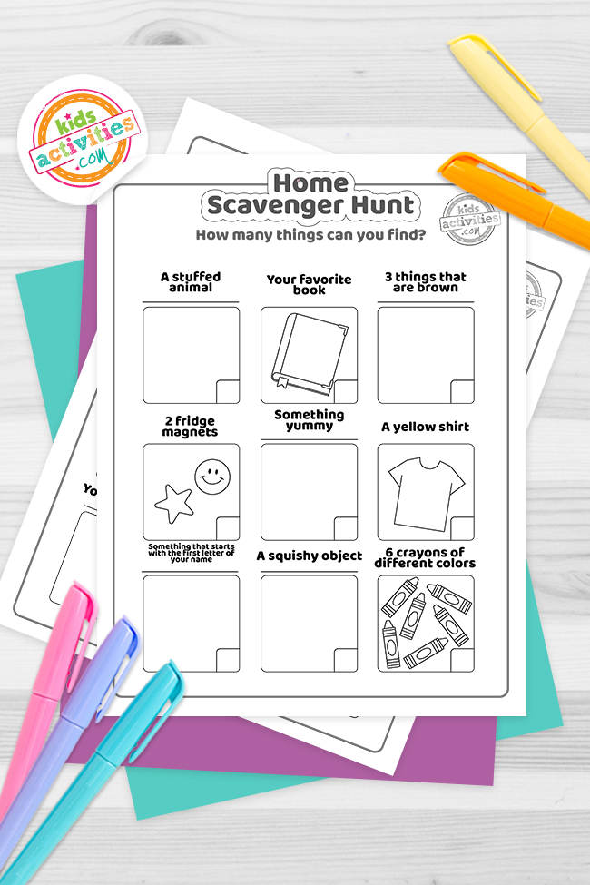 Free printable home scavenger hunt kids activities blog