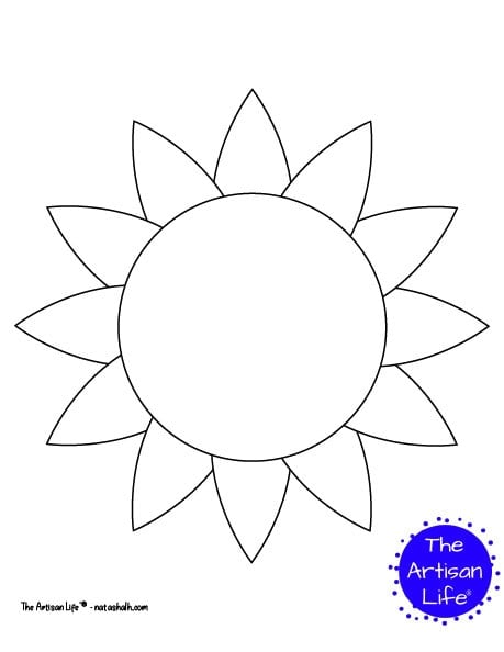 Free printable sunflower templates and sunflower patterns