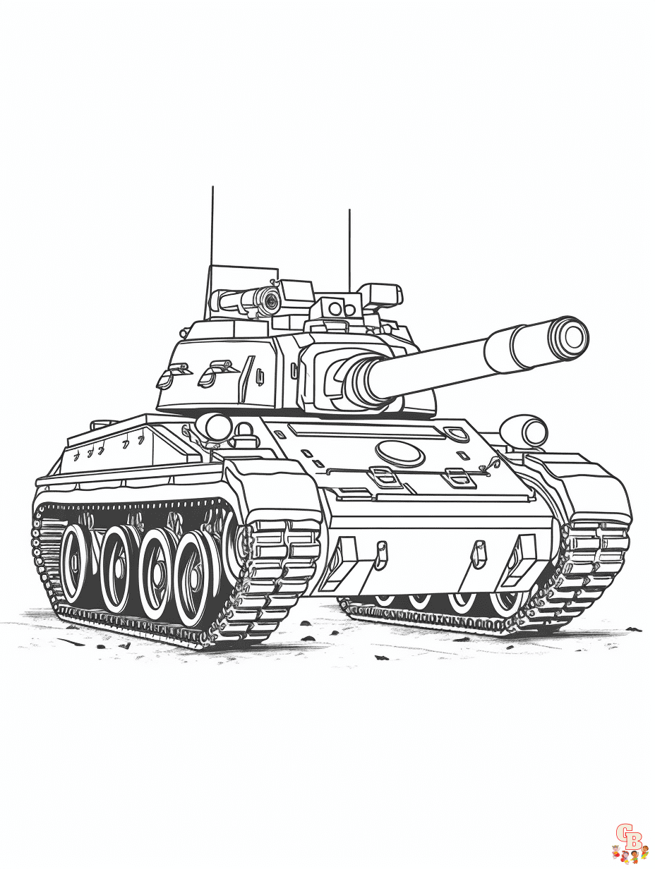 Tank coloring pages for kids