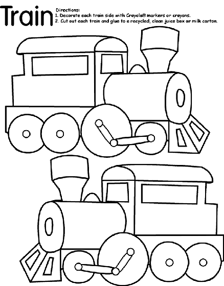 Train coloring page