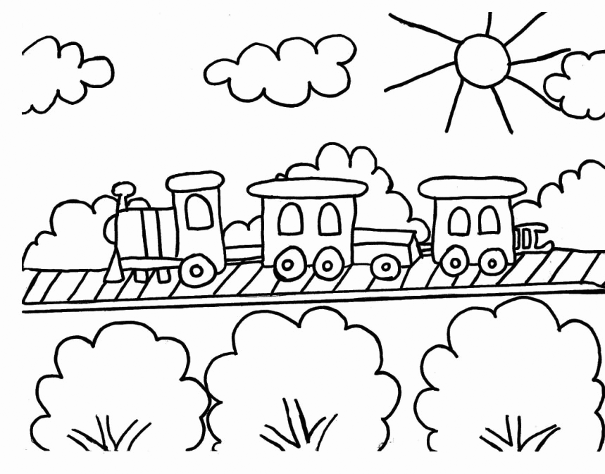 Free printable train coloring pages for kids