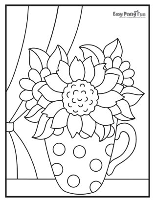 Flower coloring pages