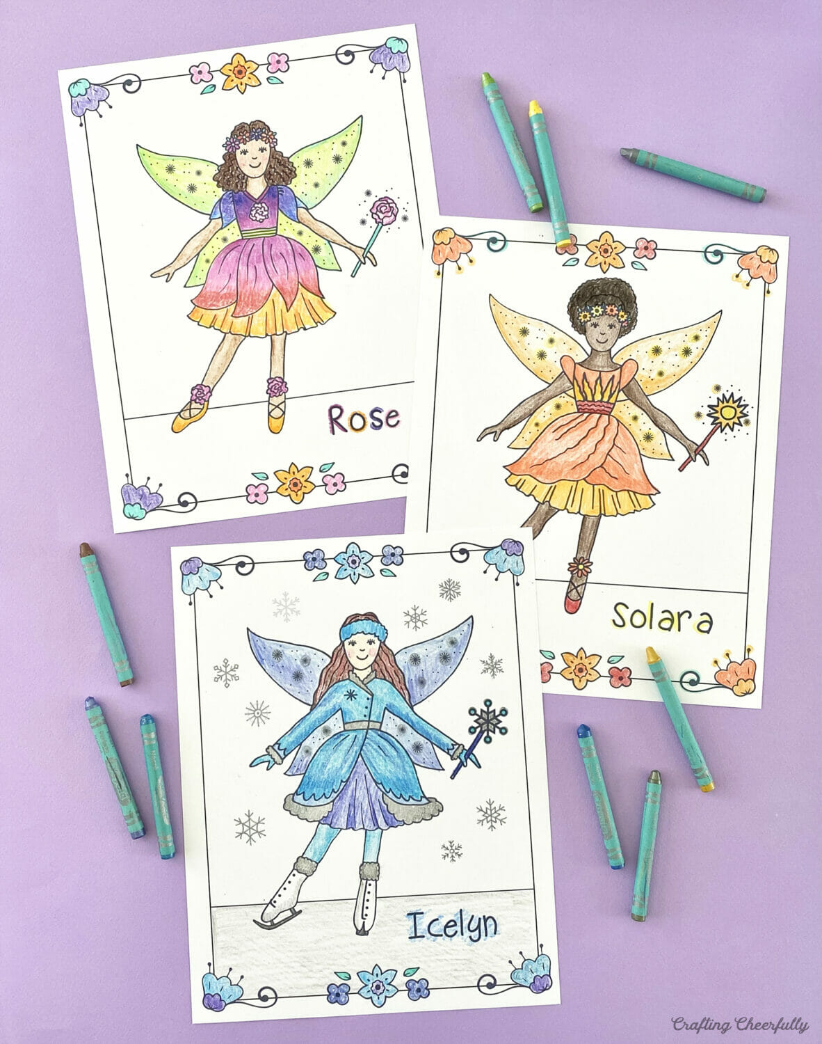 Printable fairy coloring pages