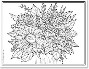 Coloring pages of flowers for kids and adults free printable