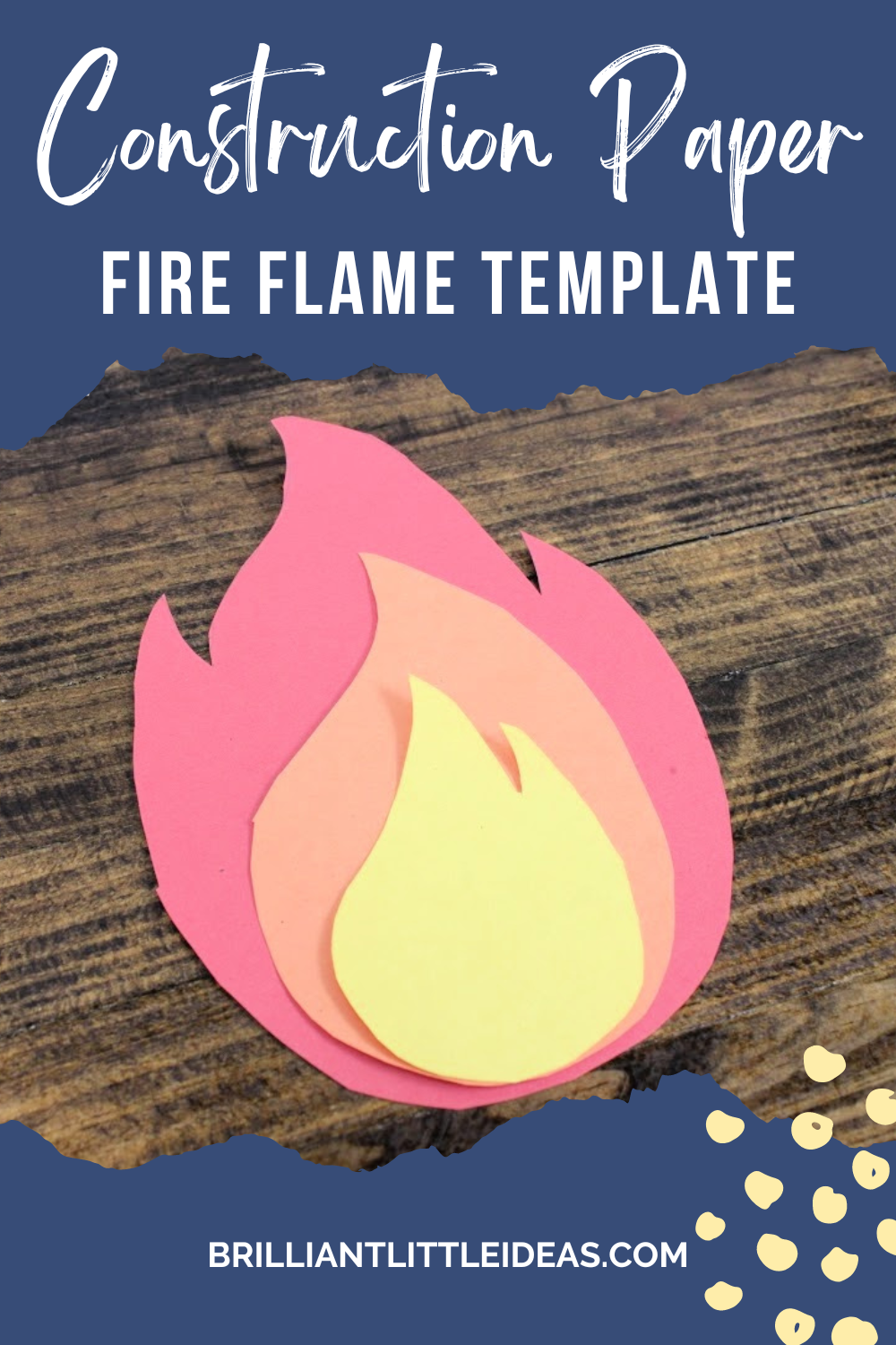 How to make construction paper fire flames with printable template brilliant little ideas