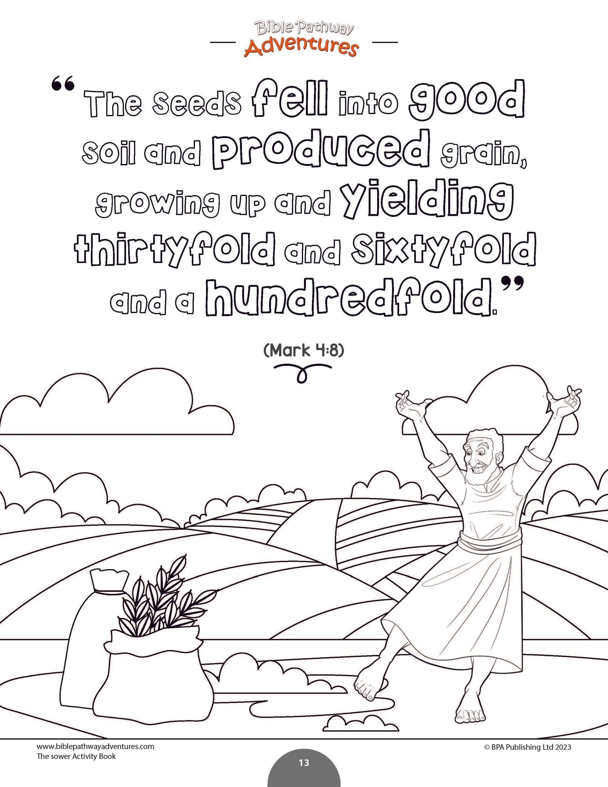 Parable of the sower activity book pdf â bible pathway adventures