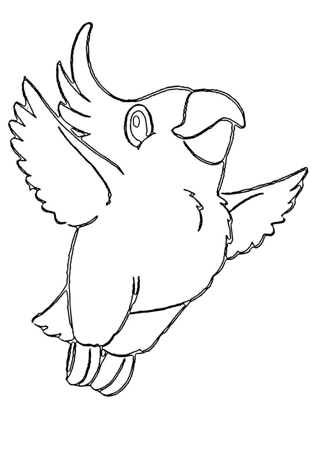 Free printable parrot cute coloring page for adults and kids