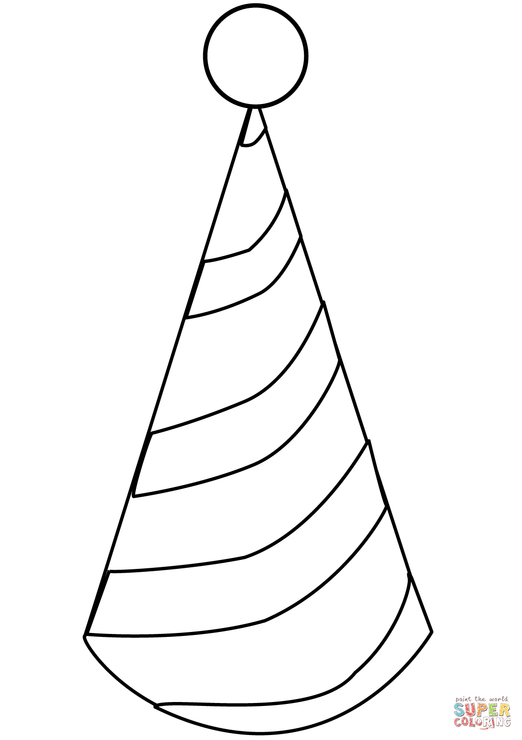 Party hat coloring page free printable coloring pages