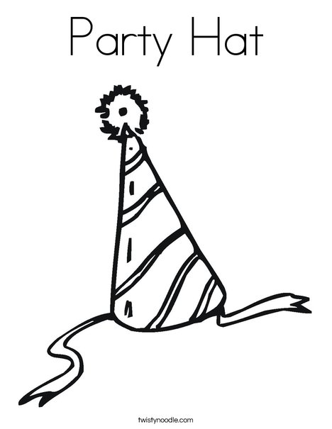 Party hat coloring page