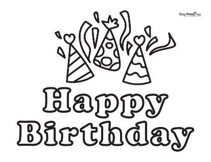 Happy birthday coloring pages â printable coloring pages