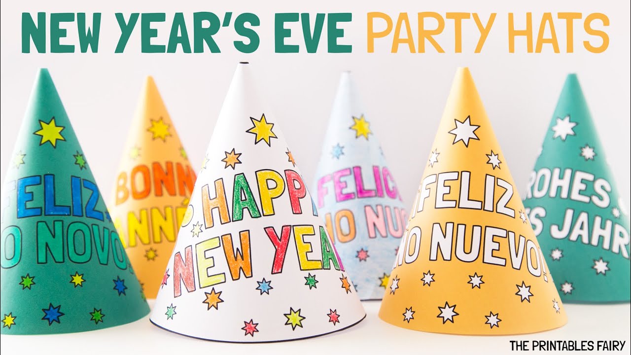 New years eve printable party hats