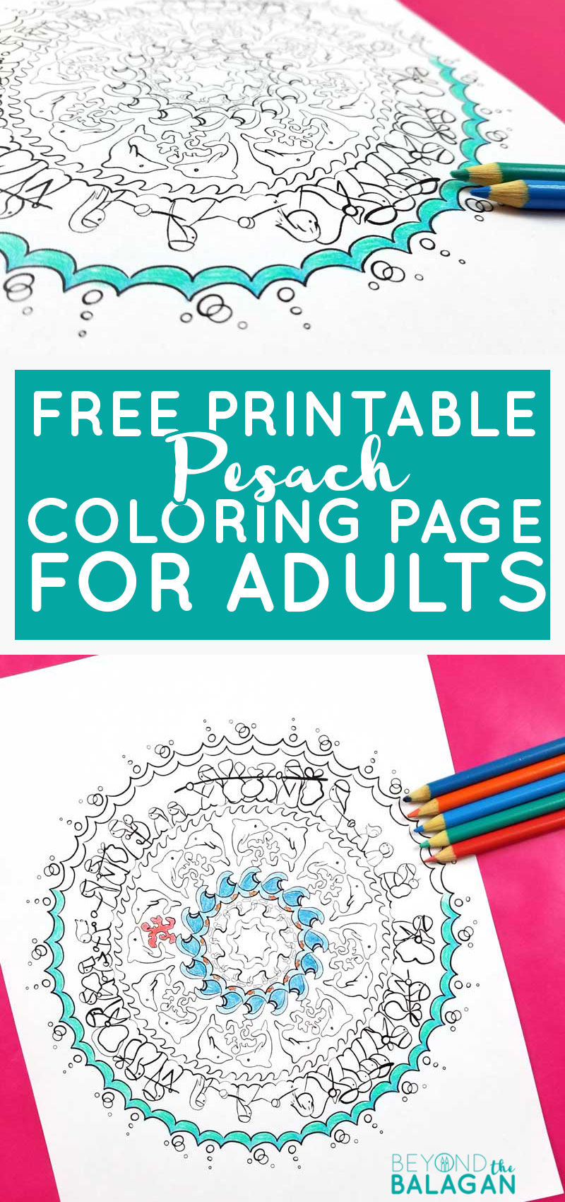 Passover coloring page for adults