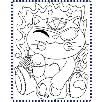 Kawaii pastel goth coloring pages by felixes tpt