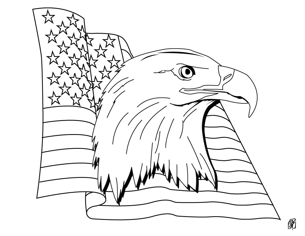 American flag coloring pages