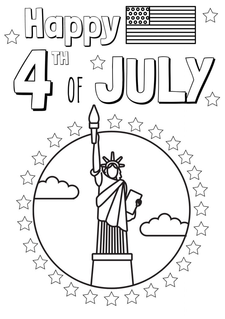 Free printable th of july coloring pages