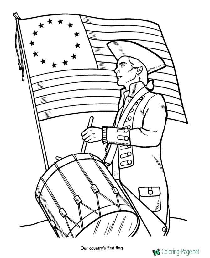 Patriotic coloring pages