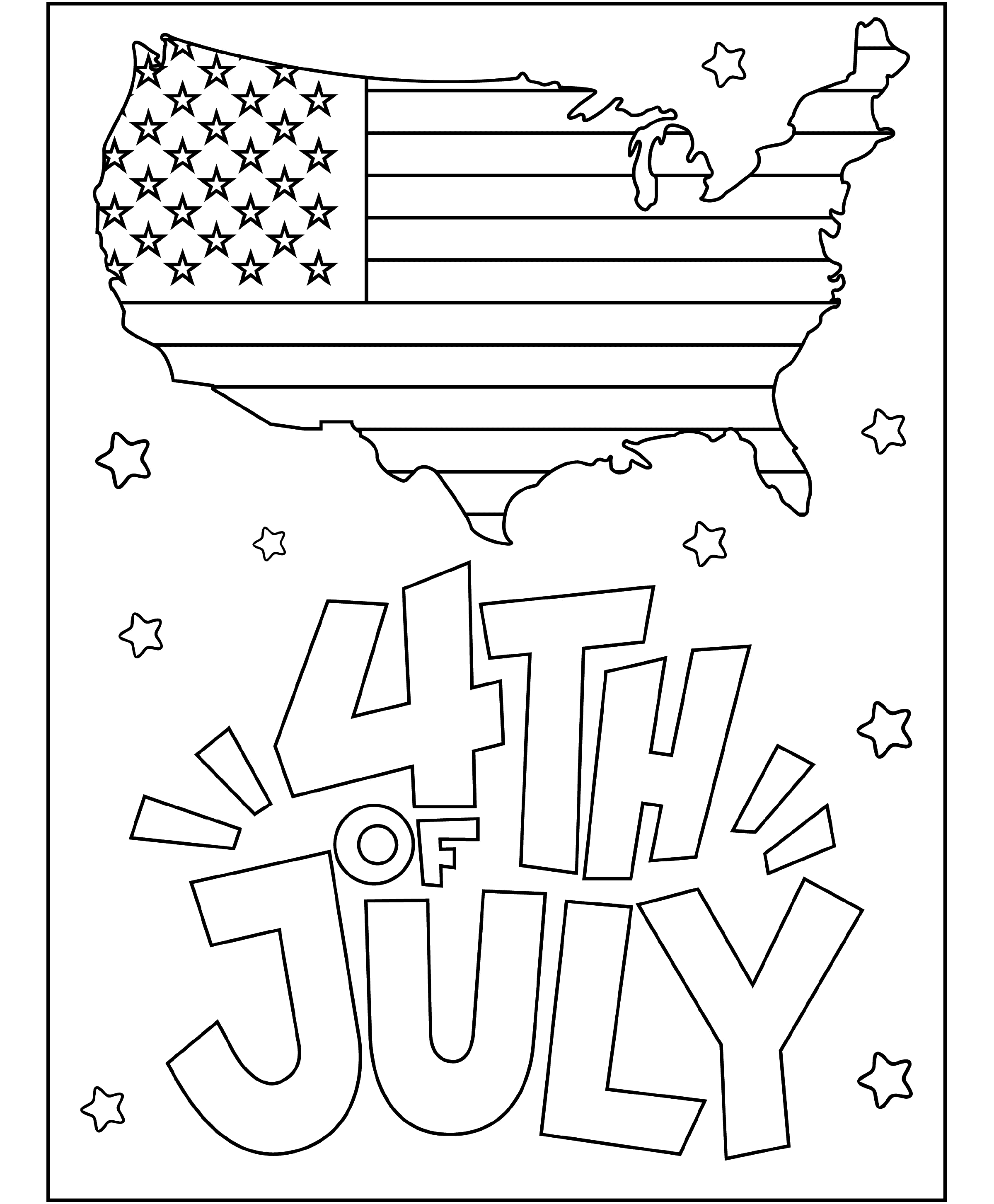 Free th of july coloring pages