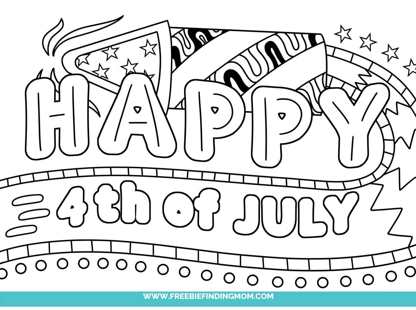 Printable independence day th of july coloring pages