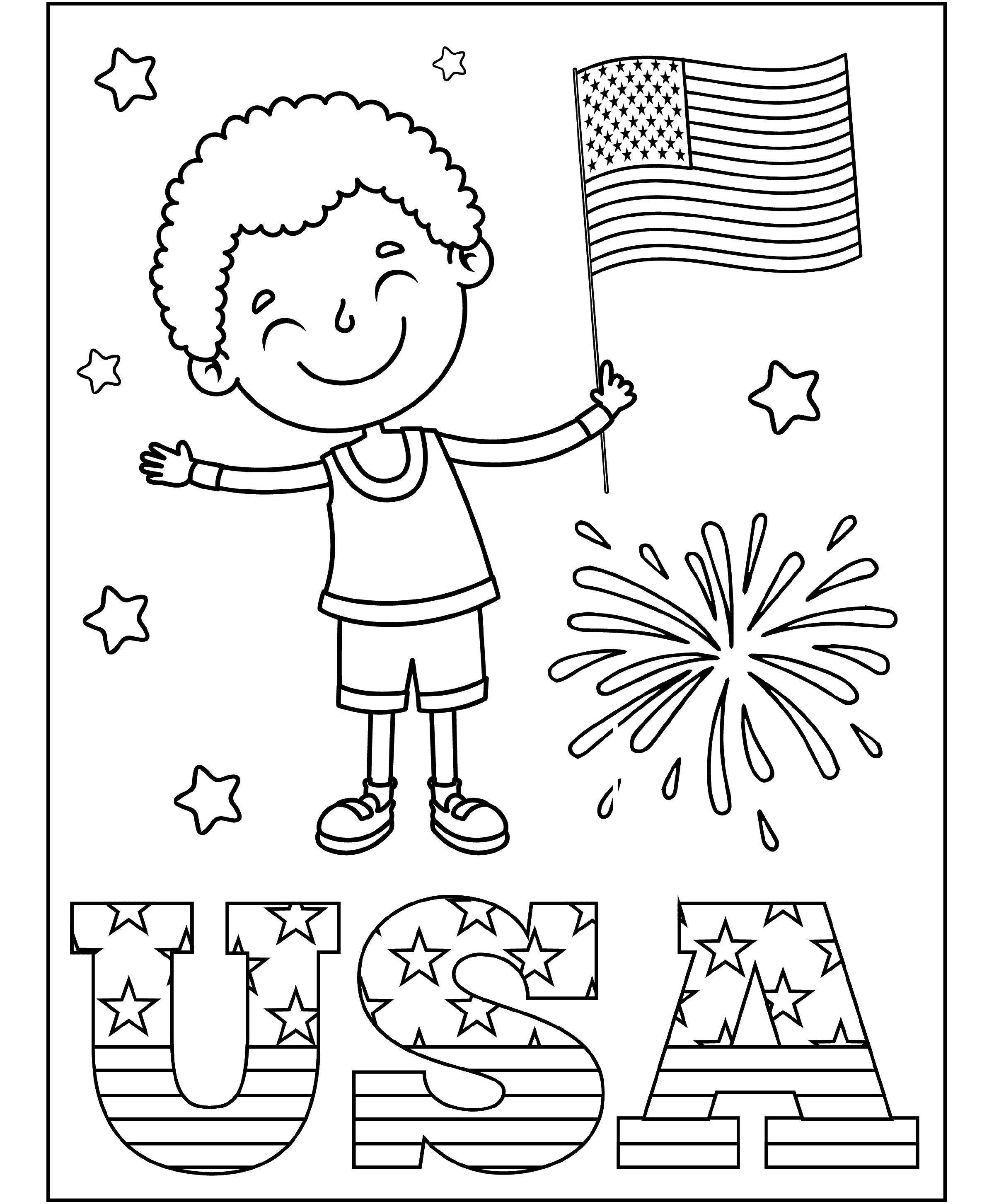 Free th of july coloring pages