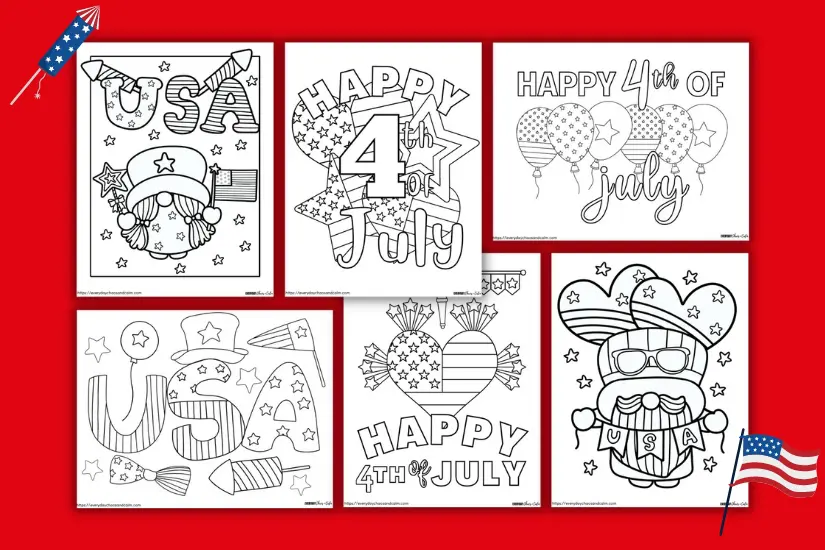 Free th of july coloring pages for kids