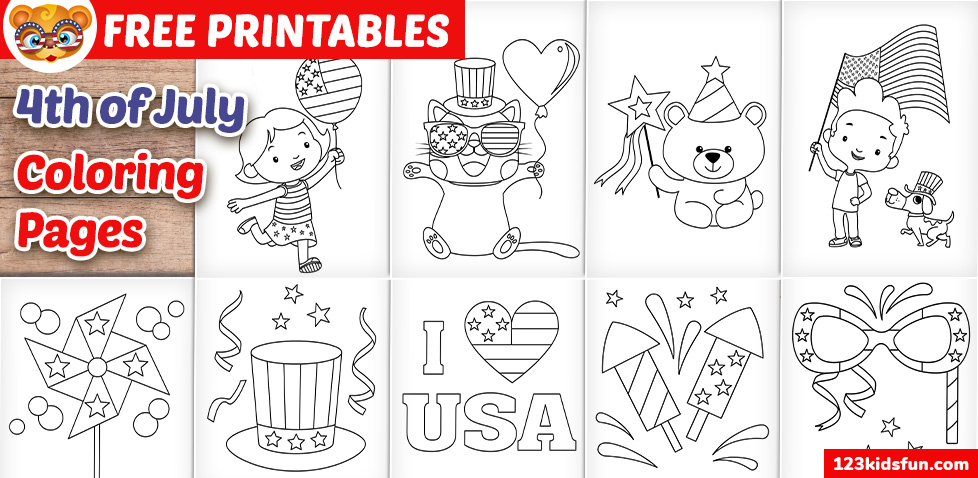 American independence day coloring pages for kids kids fun apps