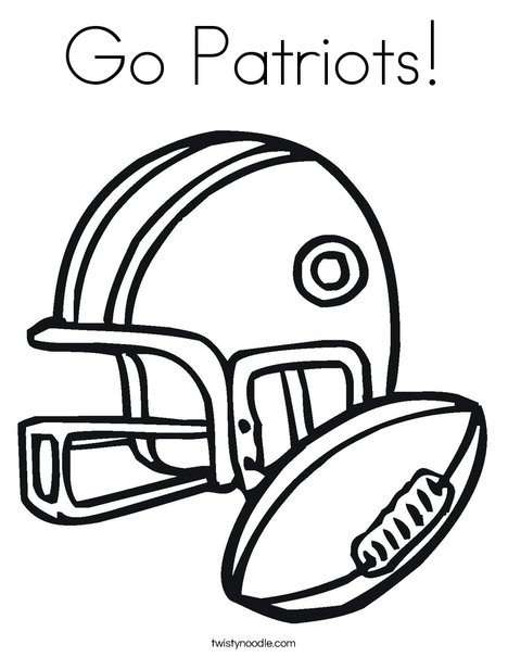 Go patriots coloring page