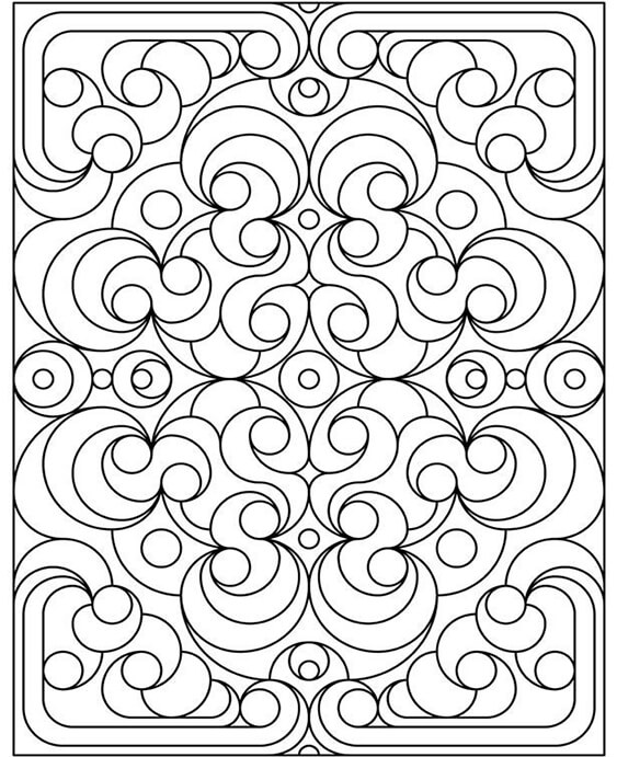 Free easy to print pattern coloring pages