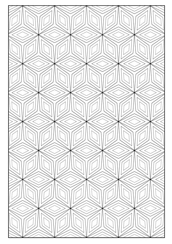 Set of printable coloring pages with geometric designs kids and adults coloring pages patterns relaxing activity stress relief vol
