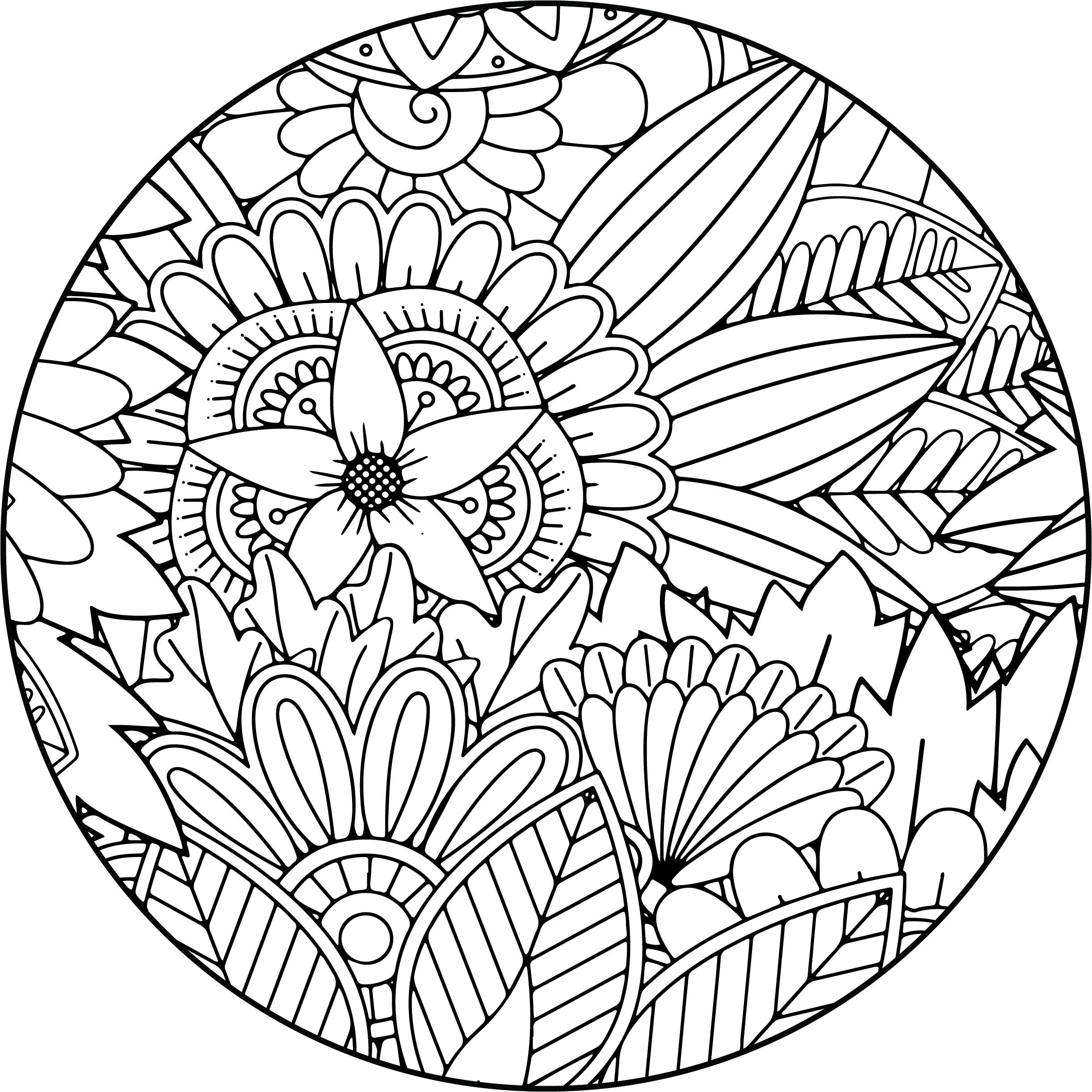 Circle adult coloring pages printable coloring coloring book activity book stress relief coloring download kids coloring activity