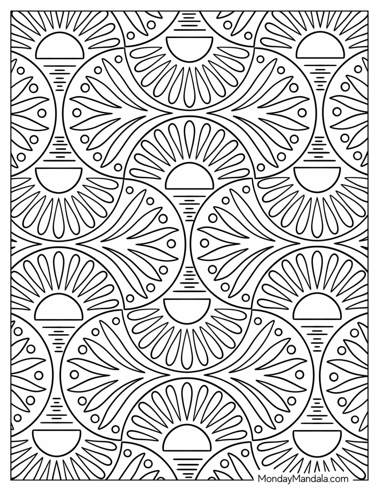 Pattern coloring pages free pdf printables