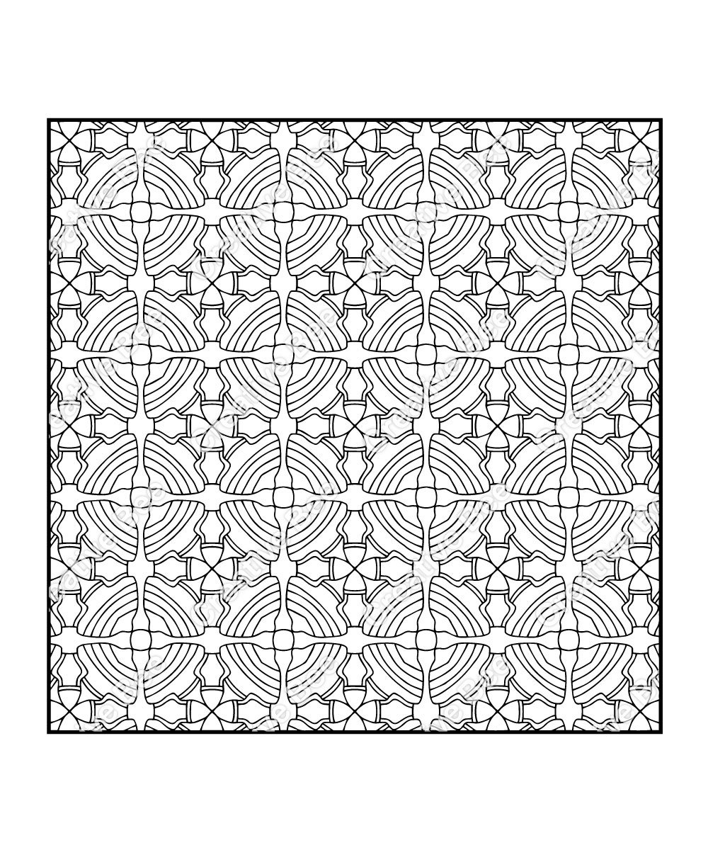 Geometric patterns coloring book