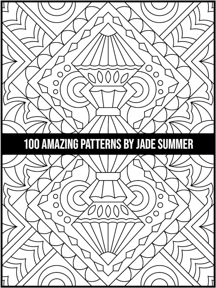Amazing patterns an adult coloring book with fun easy and relaxing coloring pages summer jade books