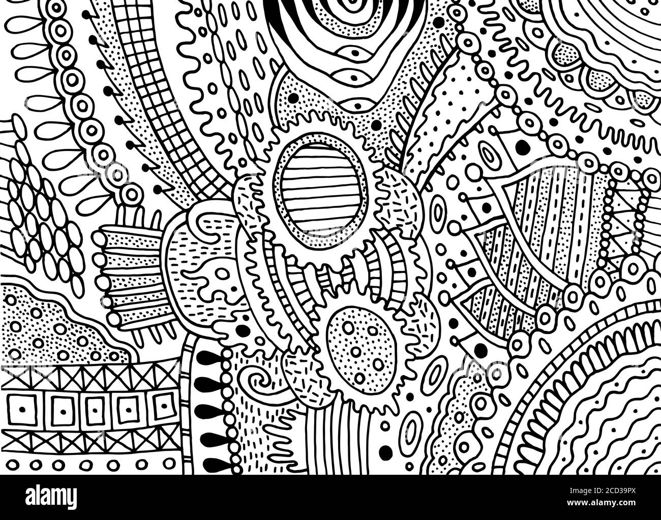 Boho doodle pattern for coloring book for adults coloring page with floral motifs psychedelic texture zentangle pattern vector illustration stock vector image art